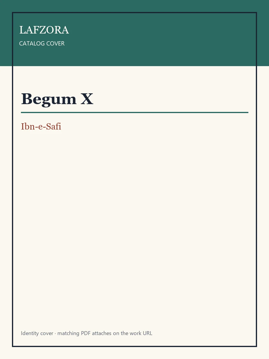 Published cover of Begum X-2 by Ibn-e-Safi