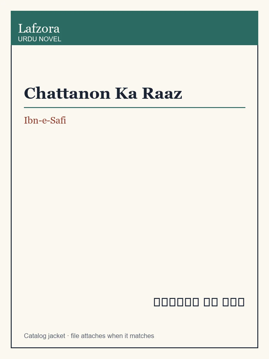 Published cover of Chattanon Ka Raaz by Ibn-e-Safi