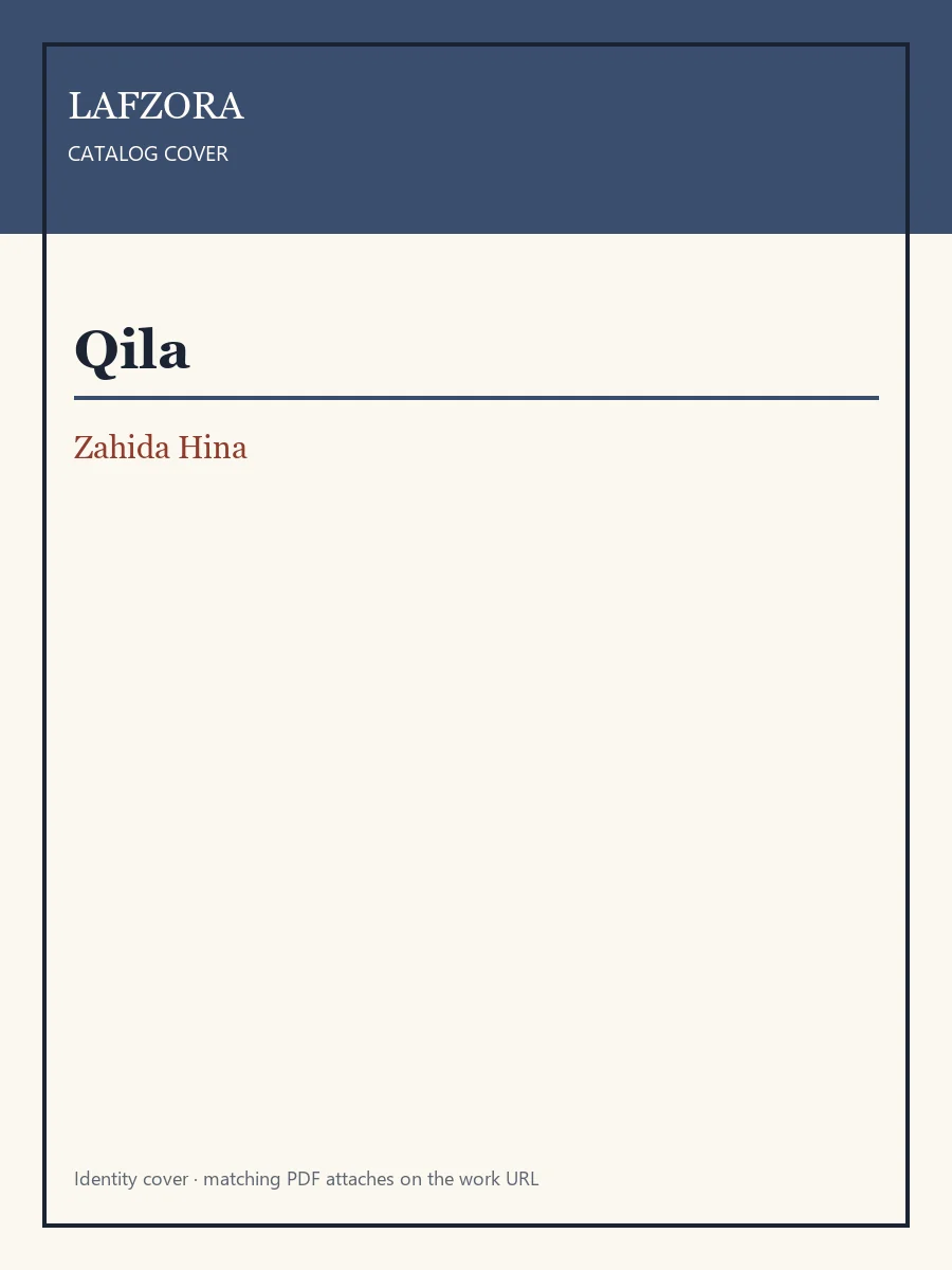 Published cover of Qila-e-Faramoshi by Zahida Hina
